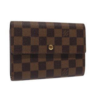LOUIS VUITTON Damier Ebene Porte Tresor Etui Papie Wallet N61202 LV Auth 78108 | AlmaBagz