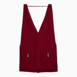 Gucci Short Jumpsuit With Deep Neckline Red Women | AlmaBagz