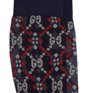 Gucci GG Jacquard Mesh Socks in Navy | AlmaBagz
