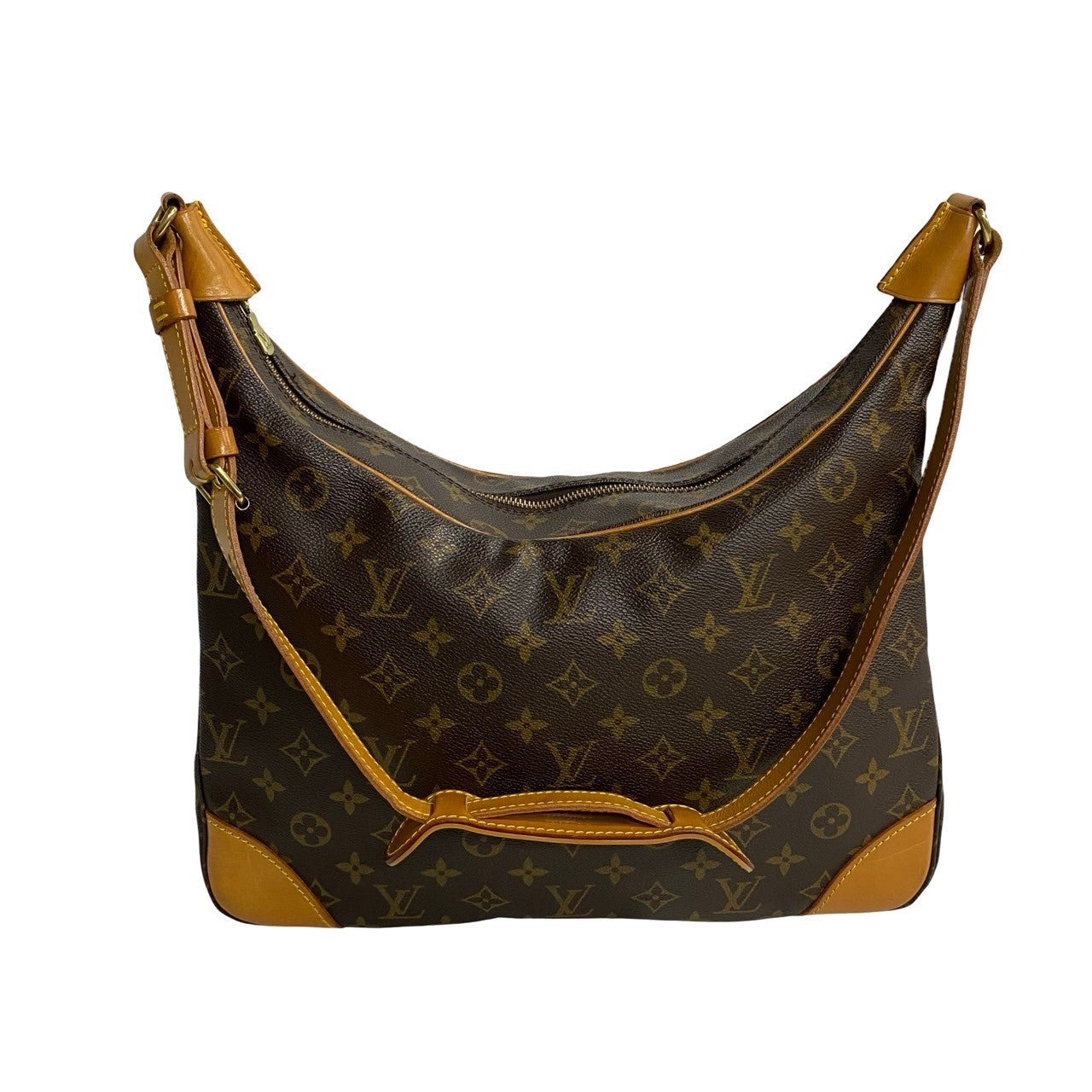 LOUIS VUITTON Shoulder Bag leather Brown Monogram Boulogne 35 | AlmaBagz