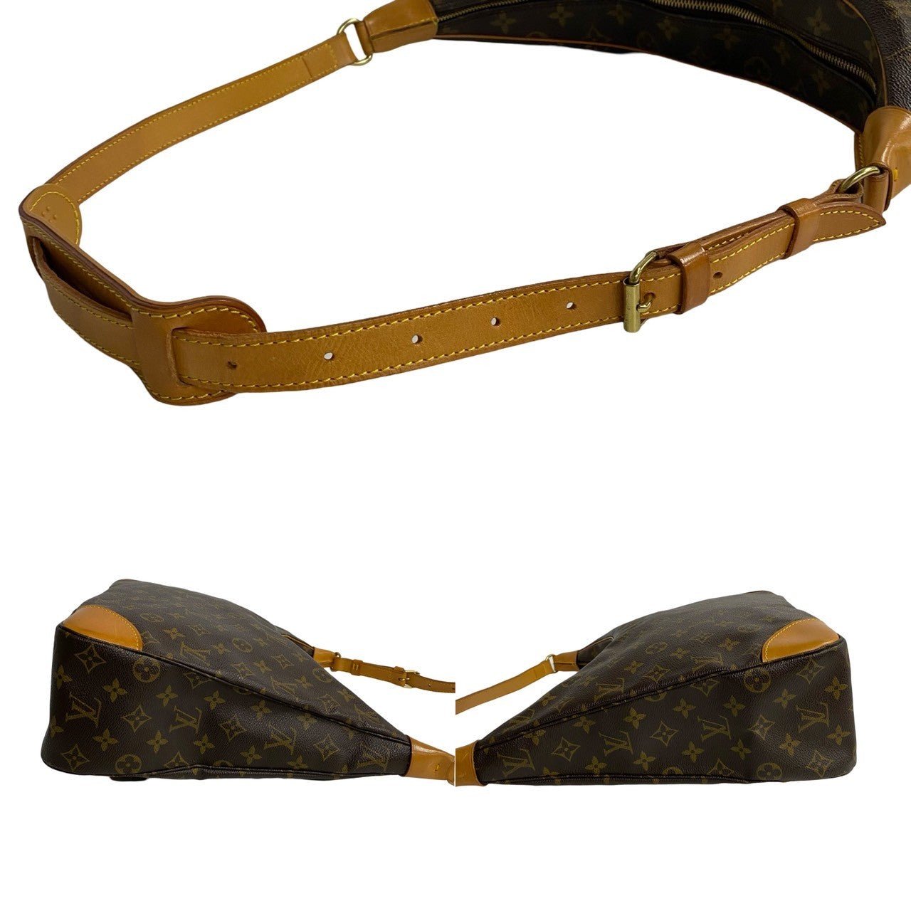 LOUIS VUITTON Shoulder Bag leather Brown Monogram Boulogne 35 | AlmaBagz - Image 5