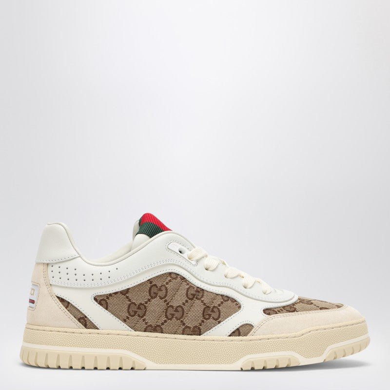 Gucci Re-Web Sneaker In Ivory/Beige/Ebony Gg Fabric Women | AlmaBagz