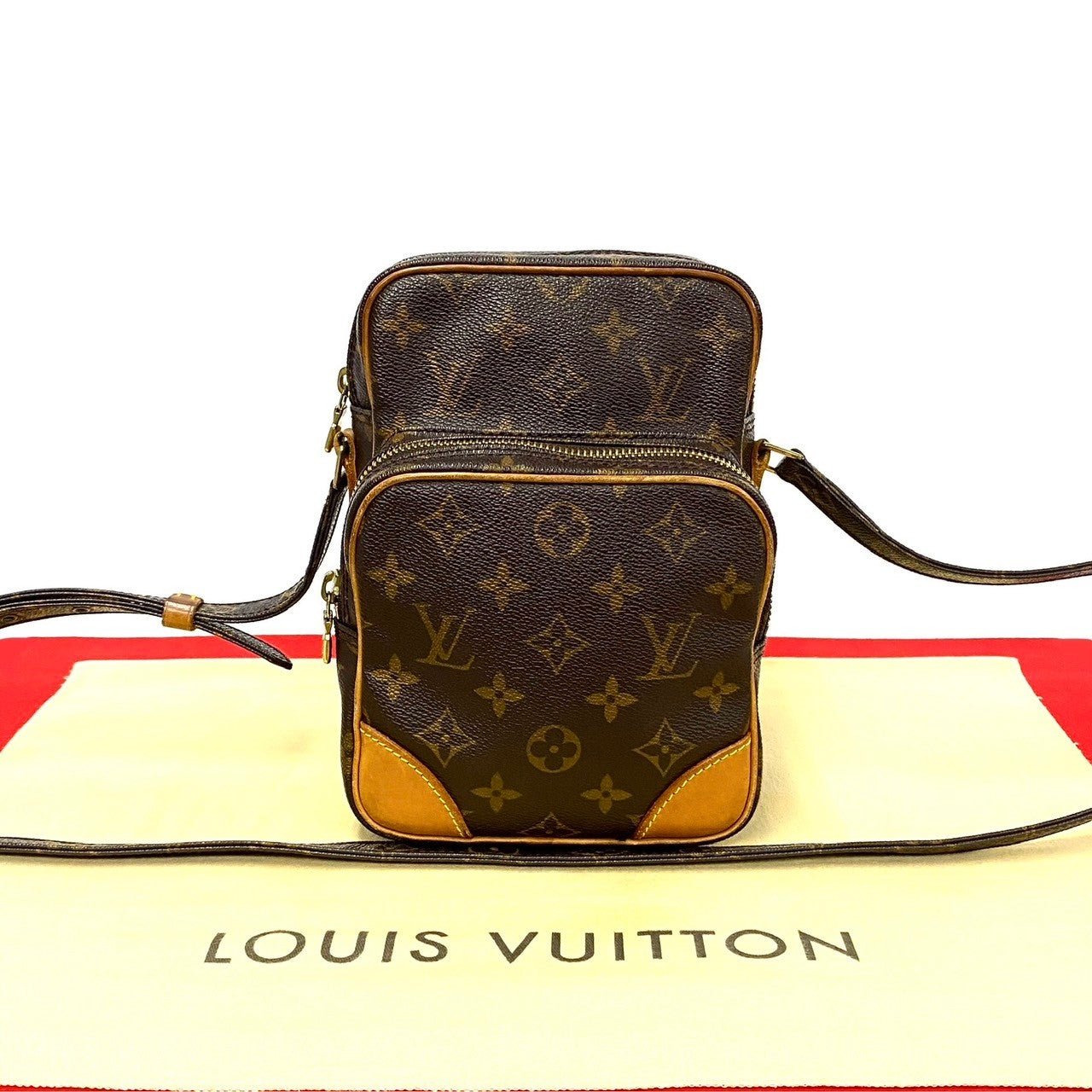 LOUIS VUITTON Shoulder Bag leather Brown Monogram Amazone | AlmaBagz - Image 9