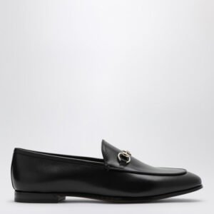 Gucci Black Leather Jordaan Loafer Women | AlmaBagz