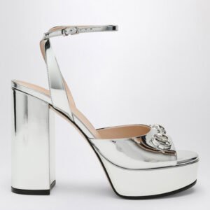 Gucci Silver Lady Horsebit High Sandal Women | AlmaBagz