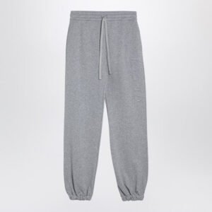 Gucci Grey Cotton Jogging Trousers With Logo Women | AlmaBagz