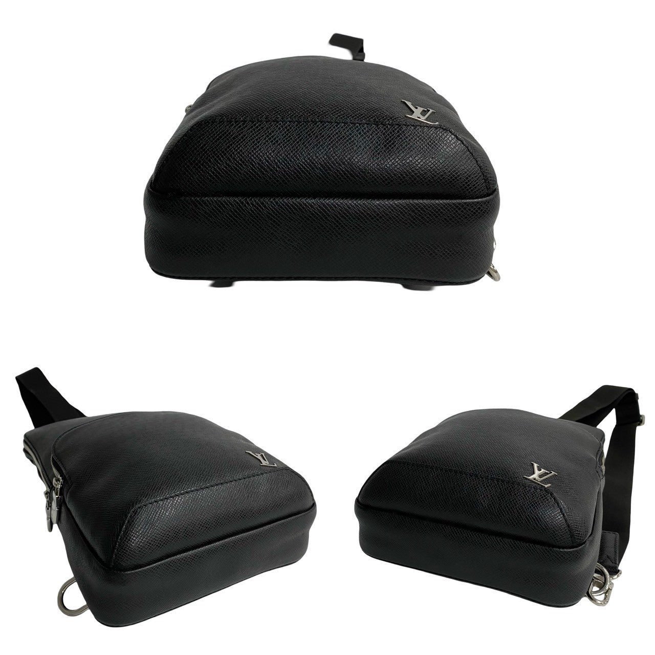 LOUIS VUITTON Shoulder Bag leather black Taiga Avenue Sling | AlmaBagz - Image 6