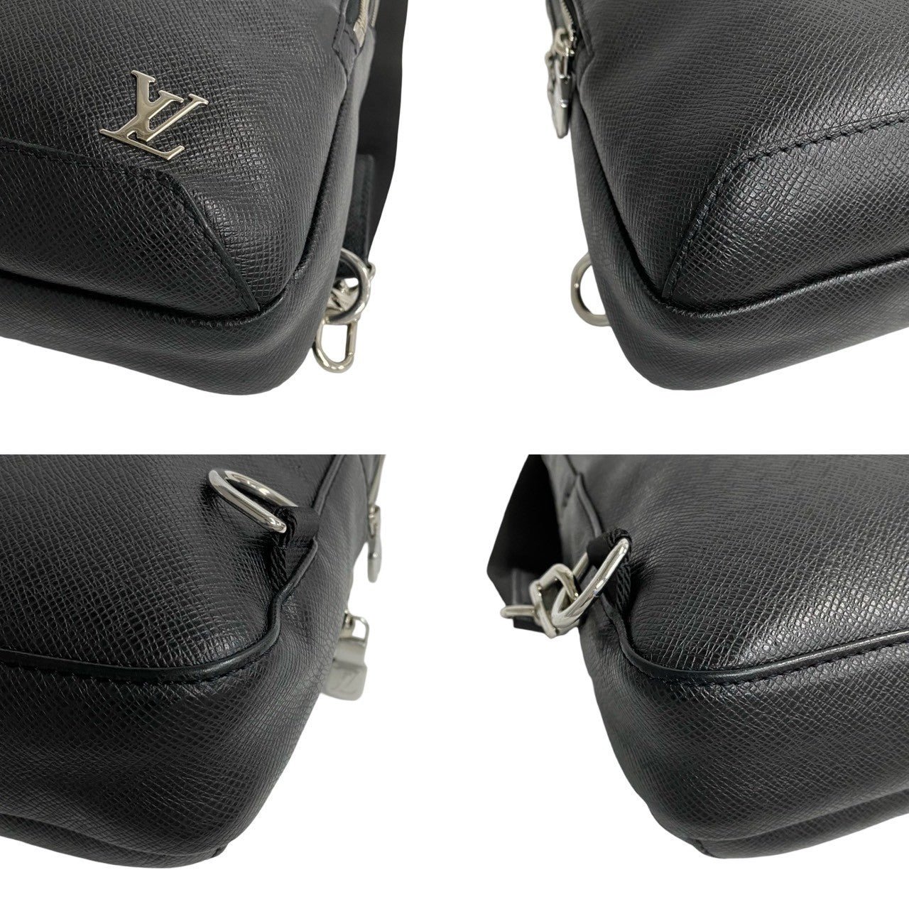 LOUIS VUITTON Shoulder Bag leather black Taiga Avenue Sling | AlmaBagz - Image 7