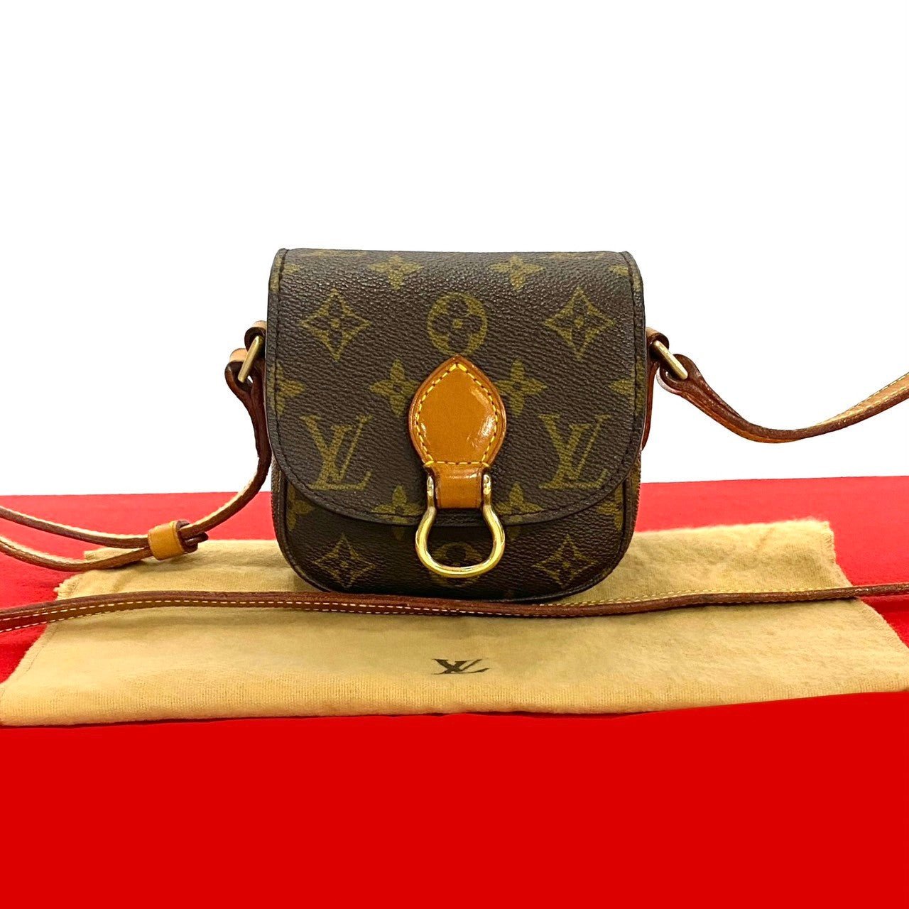 LOUIS VUITTON Shoulder Bag leather Brown Monogram Mini Mini Saint-Cloud | AlmaBagz - Image 10