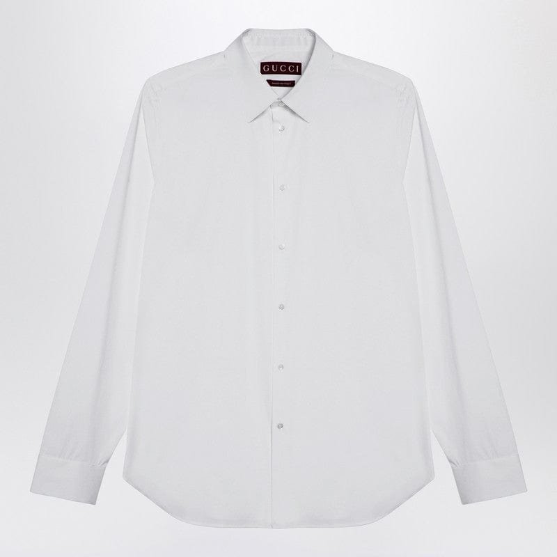 Gucci White Stretch Cotton Poplin Shirt Men | AlmaBagz