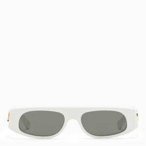 Gucci White Acetate Geometric Sunglasses Women | AlmaBagz