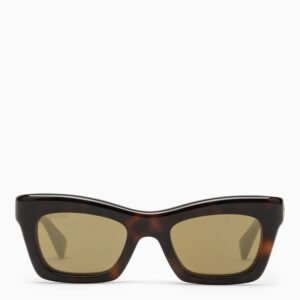 Gucci Tortoiseshell Rectangular Acetate Sunglasses Women | AlmaBagz