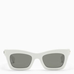 Gucci White Acetate Rectangular Sunglasses Women | AlmaBagz