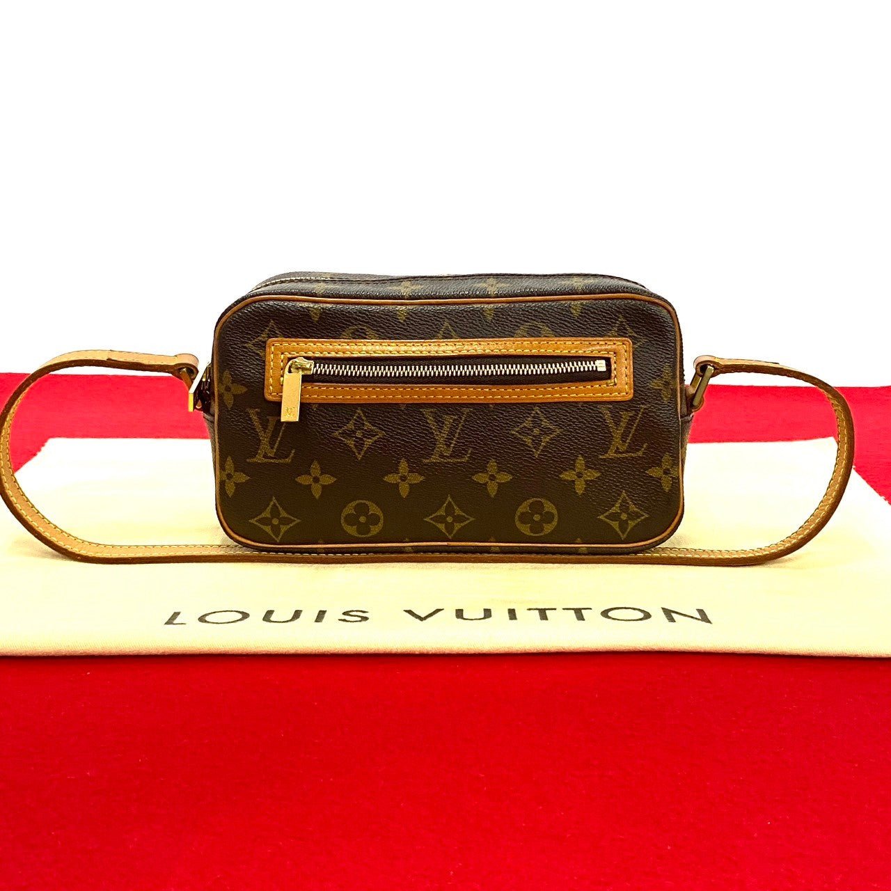 LOUIS VUITTON Shoulder Bag leather Brown Monogram Pochette cite | AlmaBagz - Image 9