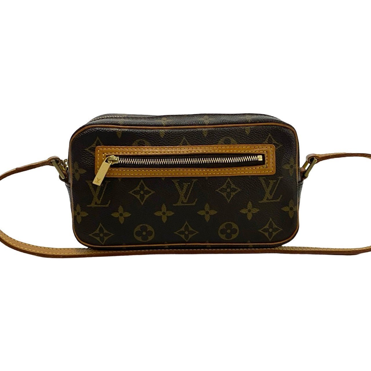 LOUIS VUITTON Shoulder Bag leather Brown Monogram Pochette cite | AlmaBagz