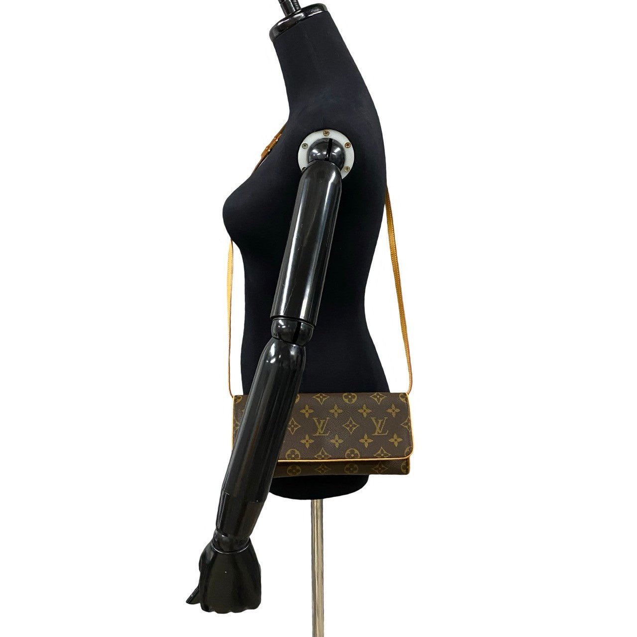 LOUIS VUITTON Shoulder Bag leather Brown Monogram Pochette Twin GM | AlmaBagz - Image 2