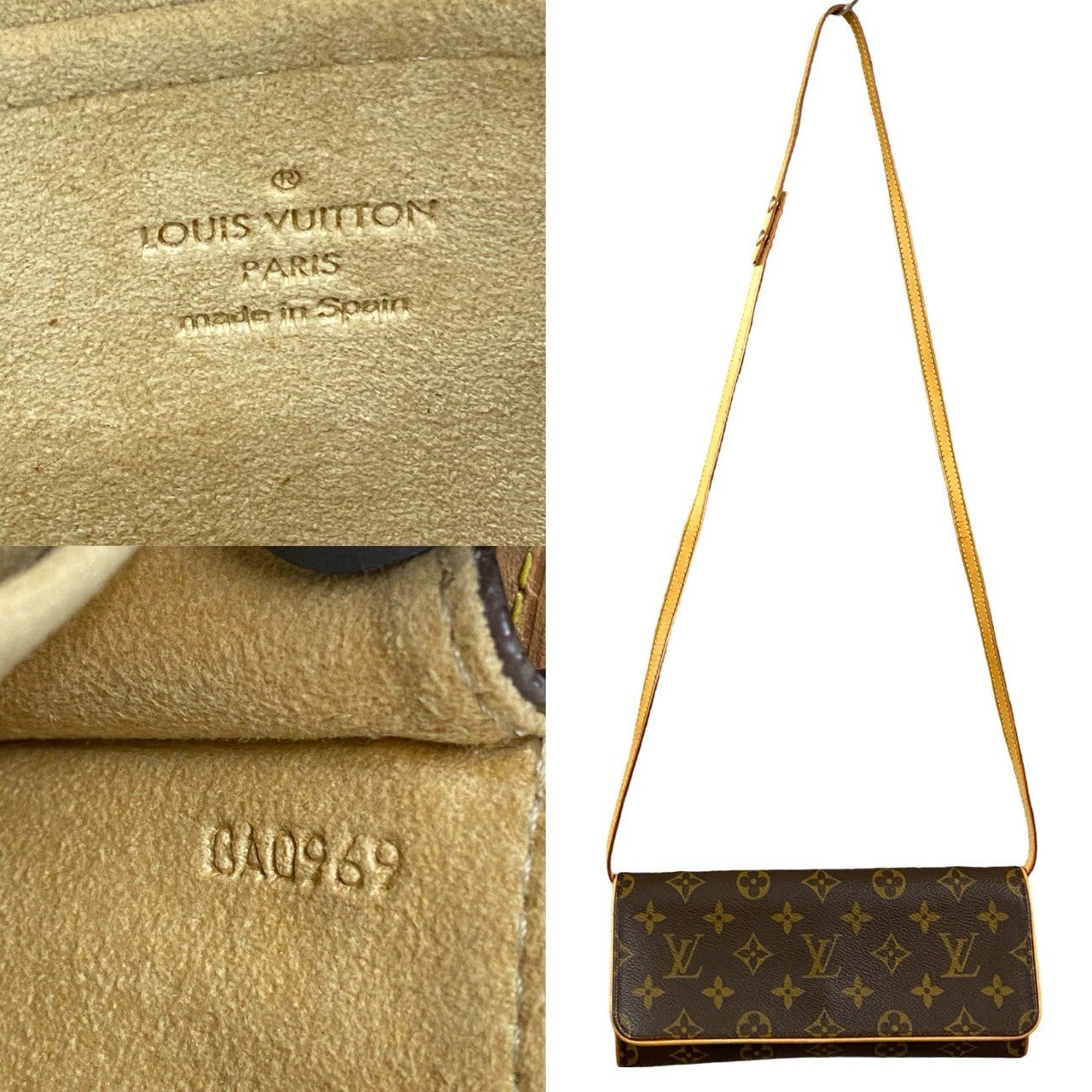 LOUIS VUITTON Shoulder Bag leather Brown Monogram Pochette Twin GM | AlmaBagz - Image 3