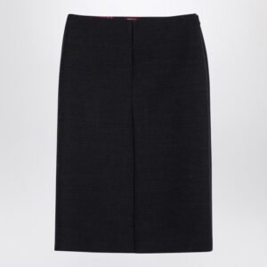 Gucci Dark Grey Wool Skirt Women | AlmaBagz