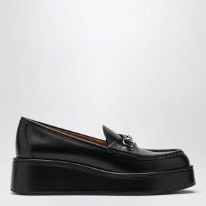 Gucci Black Loafer With Platform And Horsebitt Women | AlmaBagz