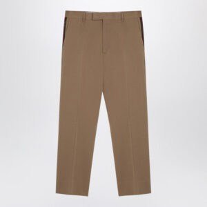 Gucci Beige Cotton Trousers Men | AlmaBagz