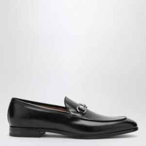 Gucci Black Leather Moccasin With Horsebit Men | AlmaBagz