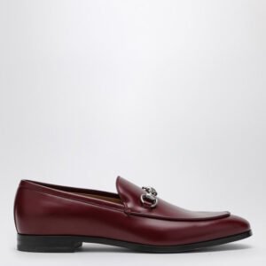 Gucci Rosso Ancora Leather Moccasin With Horsebit Men | AlmaBagz