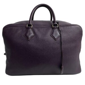 HERMES Boston Duffel bag Ardenne purple Plum 45 | AlmaBagz