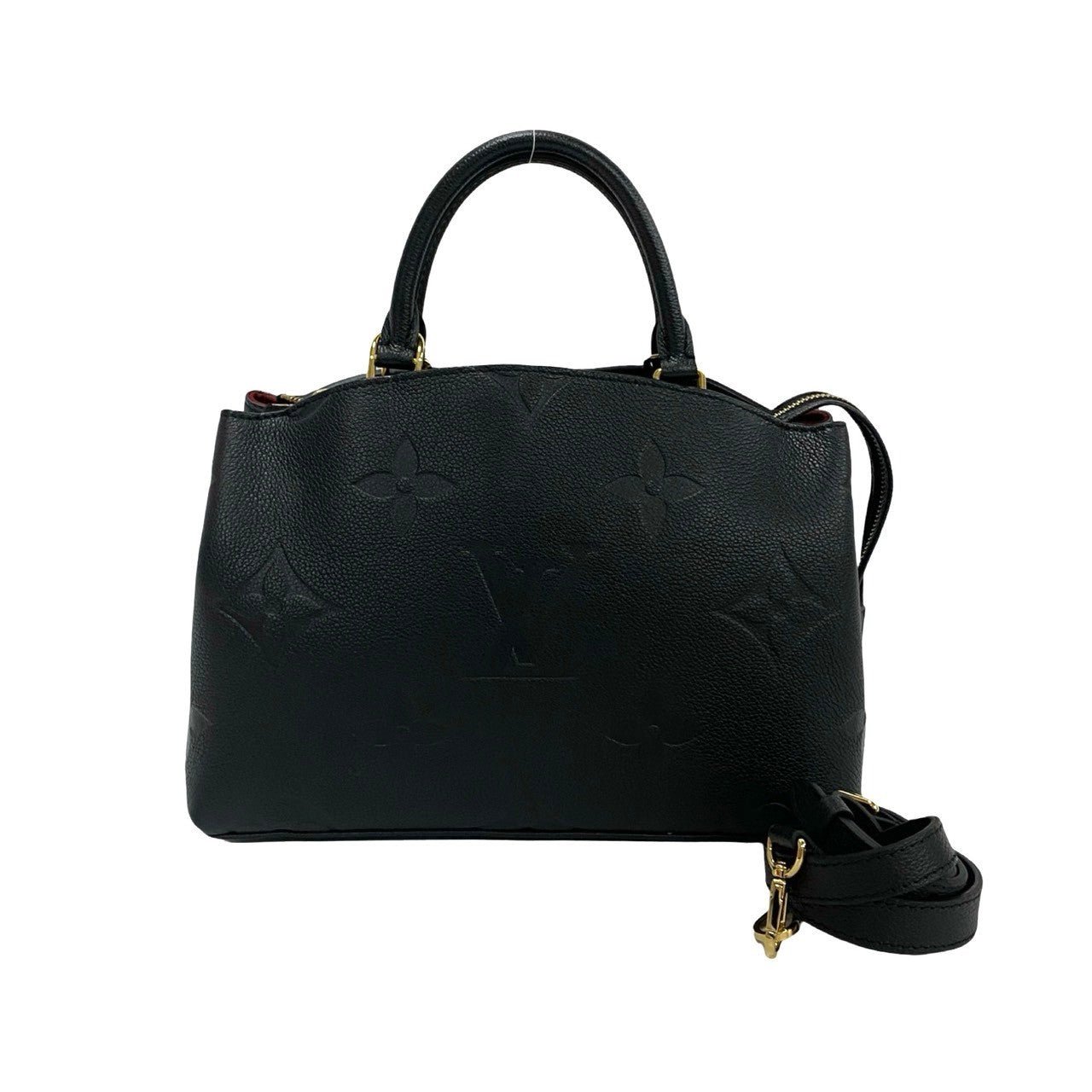 LOUIS VUITTON Shoulder Bag leather black Monogram Unplant Petit Palais PM | AlmaBagz