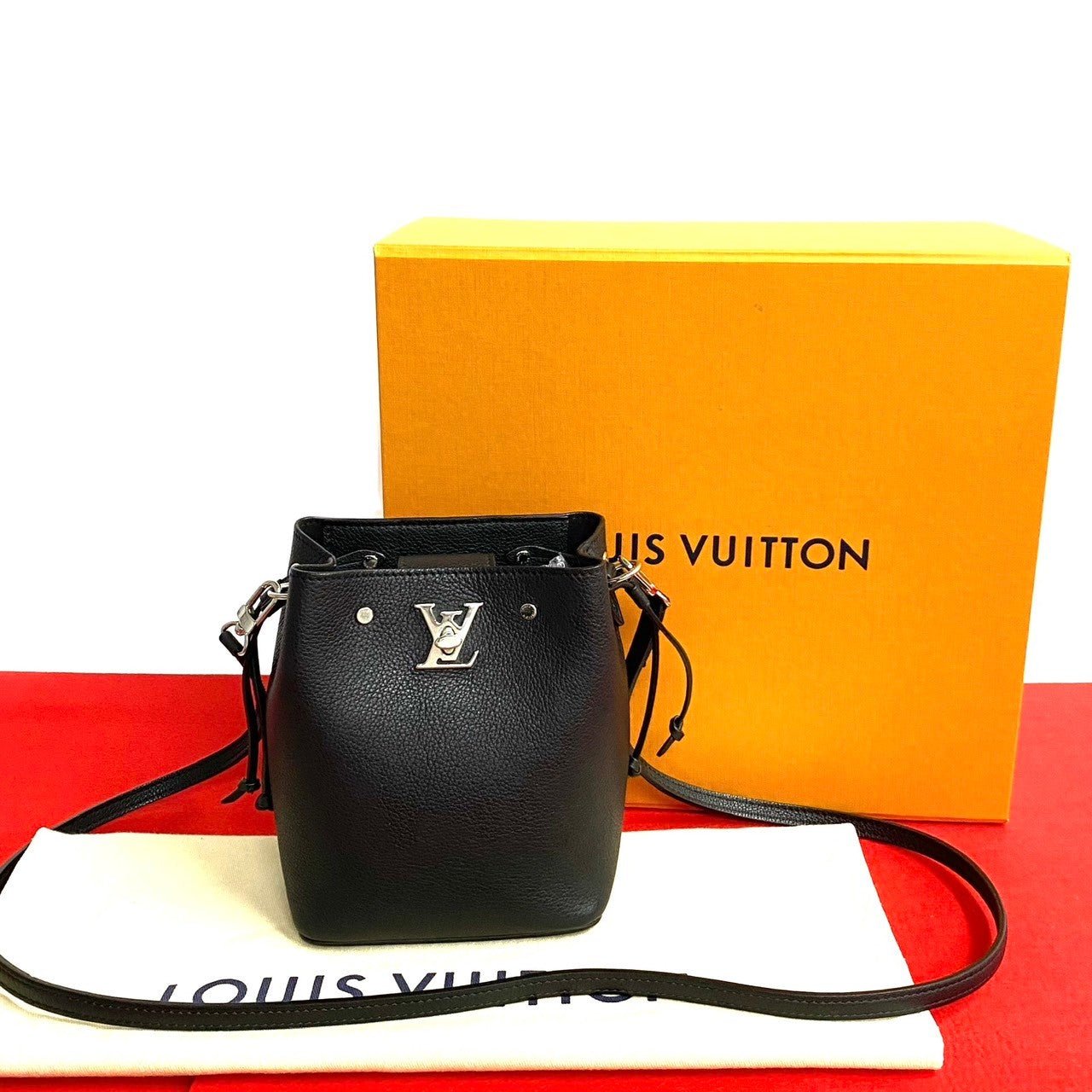 LOUIS VUITTON Shoulder Bag leather black Nano Rock Me Bucket | AlmaBagz - Image 10