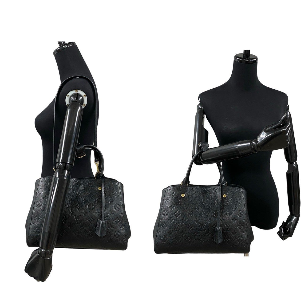 LOUIS VUITTON Shoulder Bag leather black Monogram Unplant Montaigne MM | AlmaBagz - Image 2