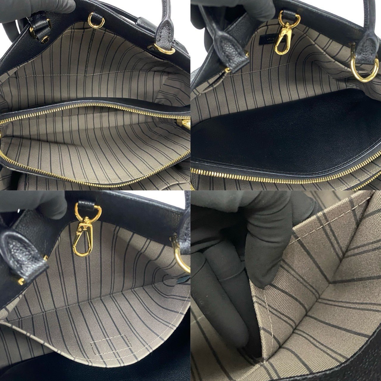 LOUIS VUITTON Shoulder Bag leather black Monogram Unplant Montaigne MM | AlmaBagz - Image 8