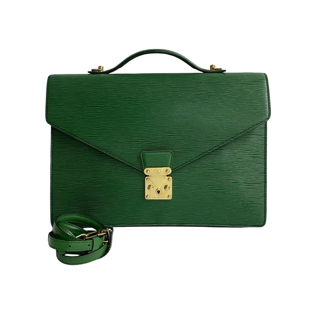 LOUIS VUITTON Shoulder Bag Epi Leather green Epi Port Documan mens Used | AlmaBagz
