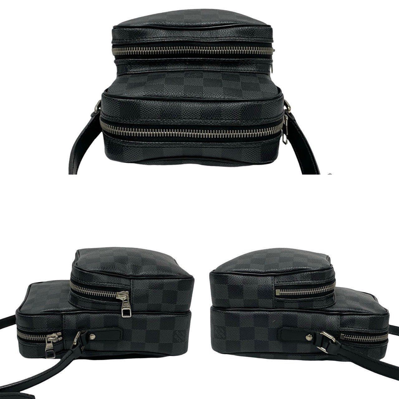 LOUIS VUITTON Shoulder Bag leather black Damier Graft Rem | AlmaBagz - Image 5