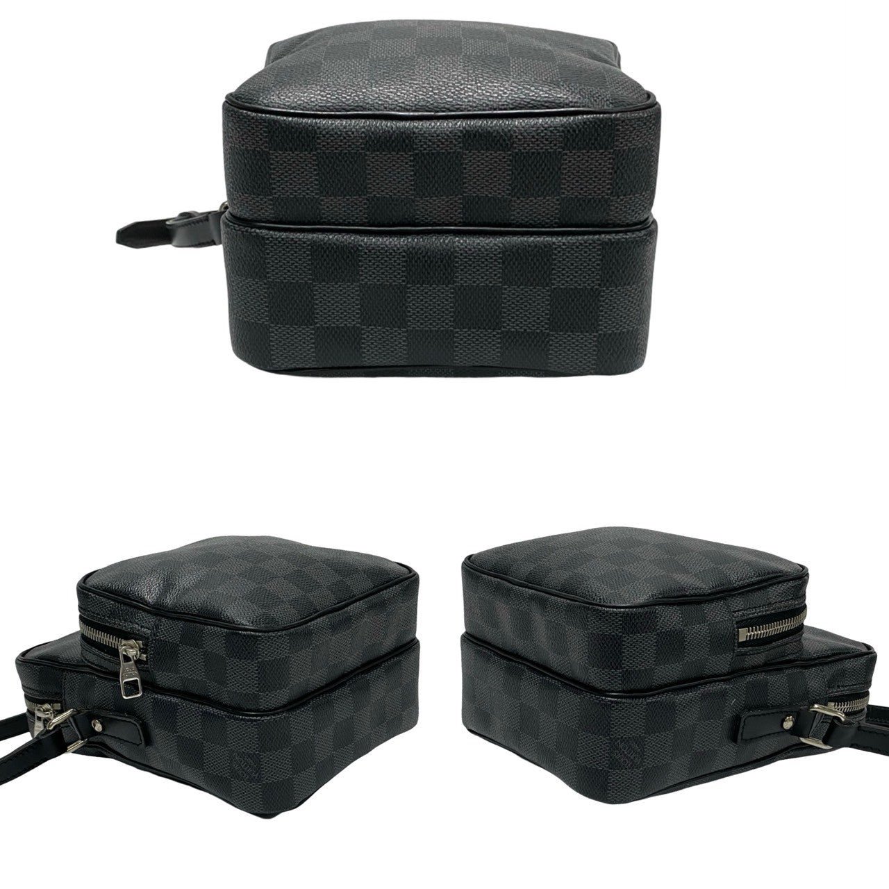 LOUIS VUITTON Shoulder Bag leather black Damier Graft Rem | AlmaBagz - Image 6