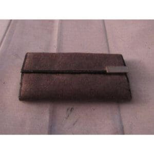 Gucci Brown Large G Logo Print Canvas And Brown Leather Vintage Wallet | AlmaBagz