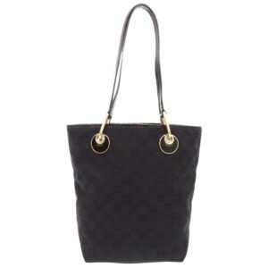 GUCCI Tote Bag 120840 GG canvas black Women Used | AlmaBagz
