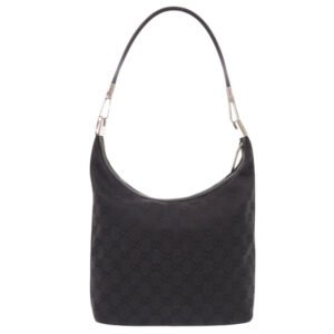 GUCCI Shoulder Bag 01234 203419 GG canvas black one belt Women Used | AlmaBagz