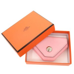 HERMES Coin case Shave pink Le Van Cator Women Used | AlmaBagz