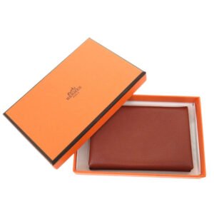 HERMES Card Case H064954CK4E Evercolor Brick Calvi Women Used | AlmaBagz