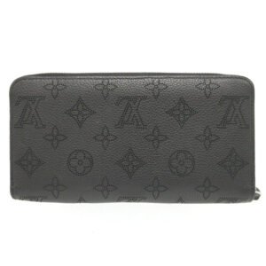 LOUIS VUITTON Long Wallet Purse M61867 Monogram Mahina black Zip Around Monogram Mahina Zippy wallet unisex(Unisex) Used | AlmaBagz