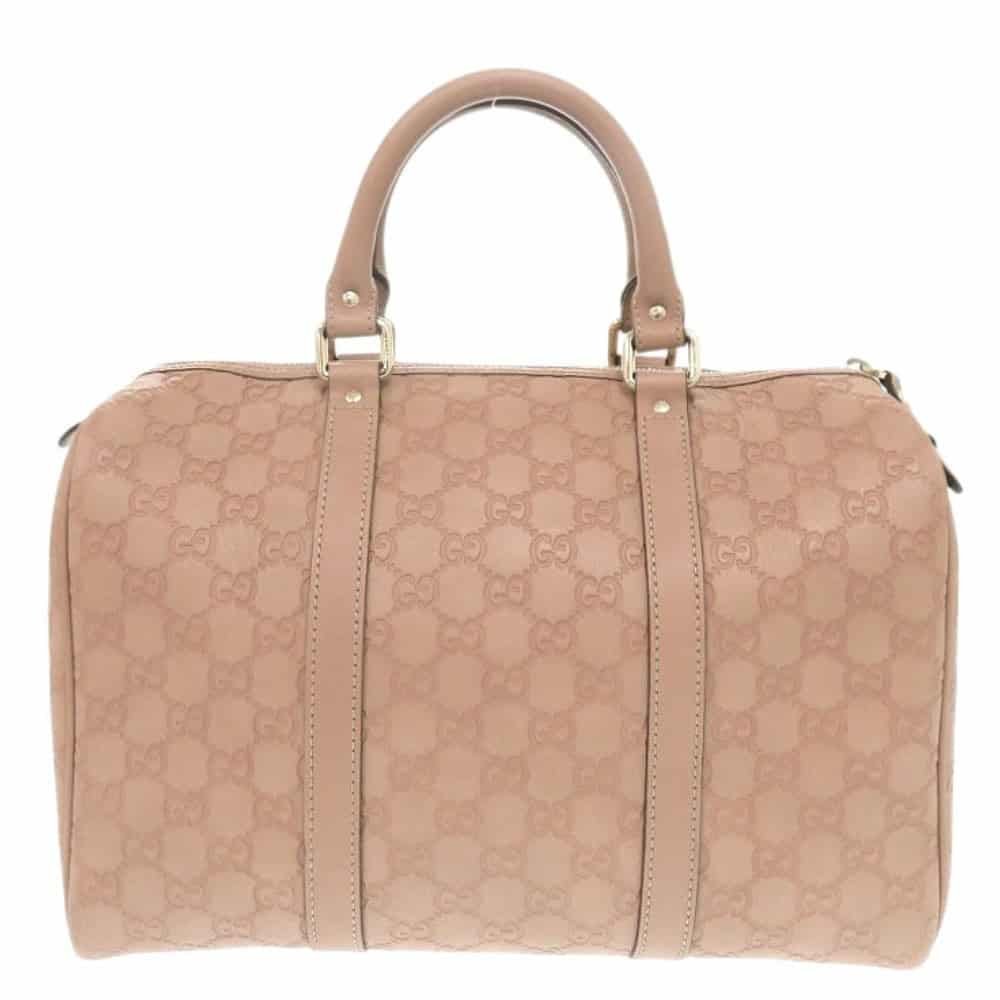 GUCCI Boston Duffel bag 449646 leather pink Micro Guccisima Women Used | AlmaBagz