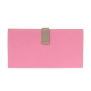 HERMES Long Wallet Purse Shave pink Beansufla Women Used | AlmaBagz