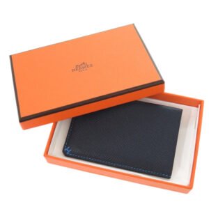 HERMES Card Case Epsom Blue indigo Hserie | AlmaBagz