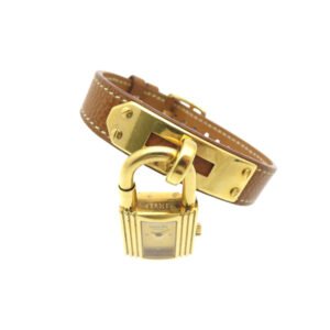 HERMES Watches Quartz Stainless Steel , Courchevel gold Quartz Kelly watch gold dial Women Used | AlmaBagz