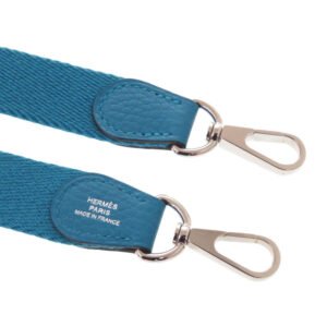 HERMES Shoulder strap canvas Blue Zanzibar Women Used | AlmaBagz