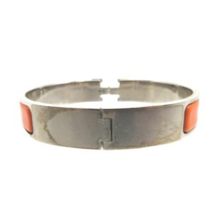 HERMES bracelet metal Orange Bangle Click Crack H PM unisex(Unisex) Used | AlmaBagz