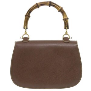 GUCCI Handbag 000 926 0633 leather Brown 2WAY Bamboo Women Used | AlmaBagz