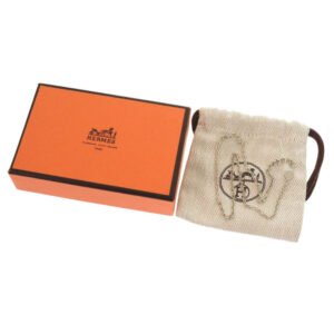 HERMES Necklace Silver925 Silver Chene Dunkle Mini Serie 15.7" | AlmaBagz