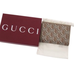 GUCCI Bifold Wallet 795060 leather Brown GG Shadow Medium Wallet Women Used | AlmaBagz