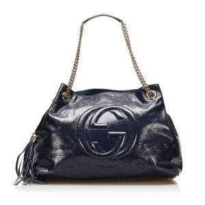 Gucci Medium Patent Leather Soho Chain Tote Tote Bag | AlmaBagz